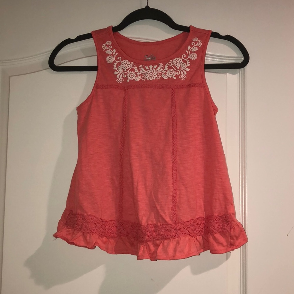 Justice Girls tank with open back size 10